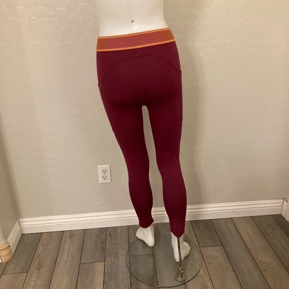 Free People Movement Maroon Side Pocket Leggings Medium - Picture 10 of 11